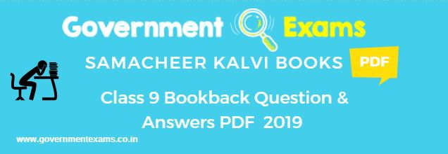 Samacheer Kalvi 9th Book Back Solutions