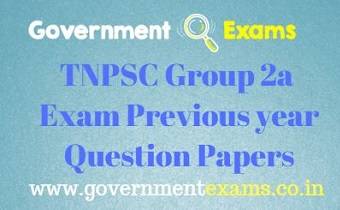 TNPSC Group 2a Exam Previous year Question Papers