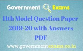 Model Question Papers 11th 2019