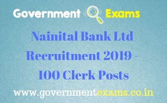 Nainital Bank Ltd Clerk Recruitment 2019