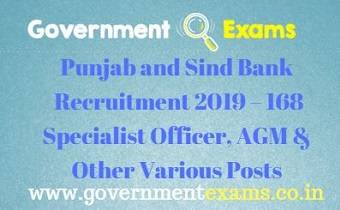 Punjab and Sind Bank Recruitment 2019