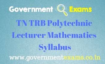 TN TRB Polytechnic Maths Syllabus