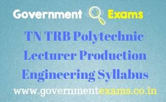 TN TRB Production Engineering Syllabus