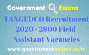 TANGEDCO Field Assistant Recruitment 2020