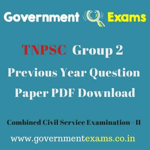 TNPSC Group 2 Previous year question papers