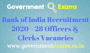 BOI Officers and Clerks Recruitment 2020