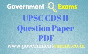 UPSC CDS 2 Question Paper PDF