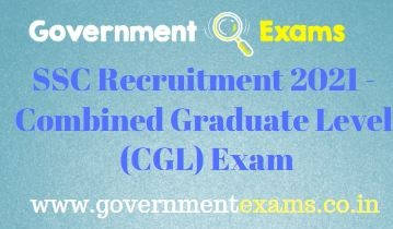 SSC CGL Recruitment 2021