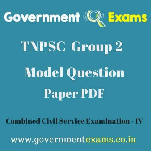 TNPSC Group 2 Model Quetion paper