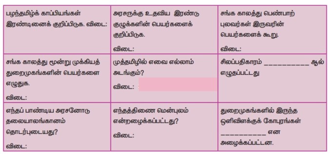 6th Social Book Back Answers in Tamil